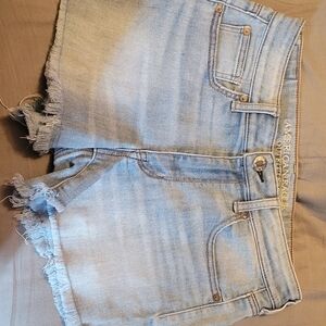 American Eagle Outfitters Women's Faded Blue Jean Shorts